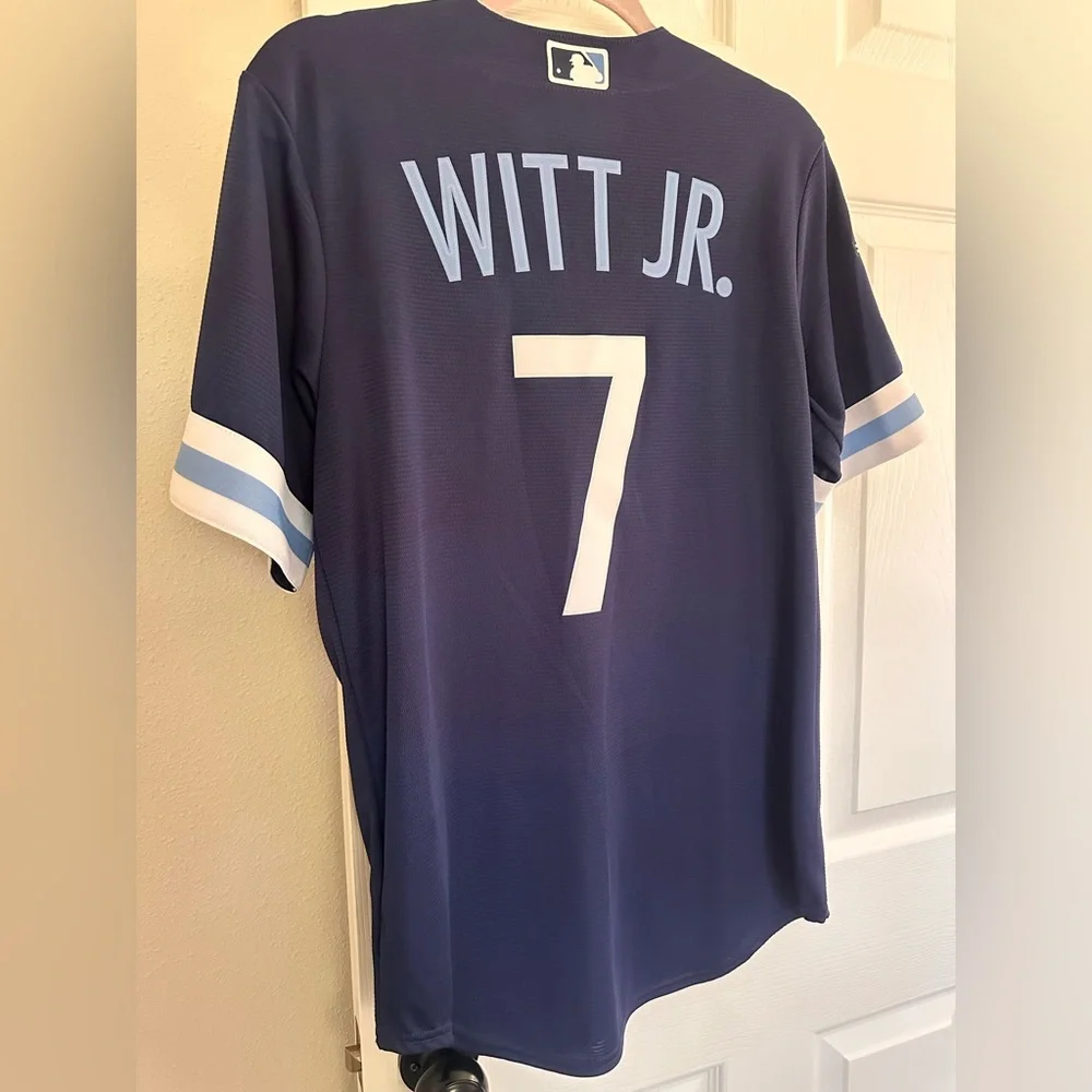 BOBBY WITT JR NIKE KC ROYALS NAVY BLUE CITY CONNECT LIMITED JERSEY SMALL - Picture 2 of 2